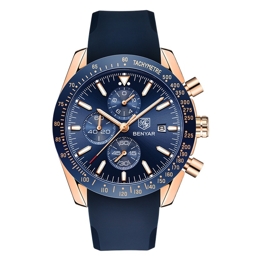 BENYAR Binya 5140 reloj de cuarzo popular de los hombres sincronización impermeable deportes moda de moda reloj de silicona reloj de los hombres