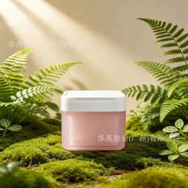 厂家现货定制300g方形棉片罐翻盖带镊子广口pp大容量湿敷棉片盒