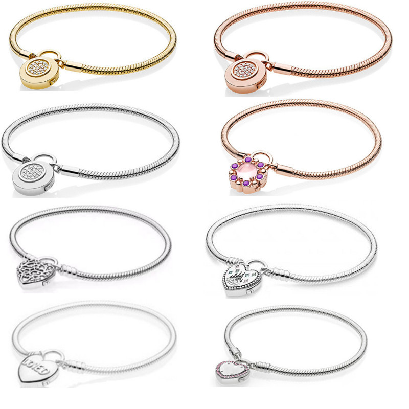 Bracciale a catena serpente placcato argento chiusura tonda_voghion.com