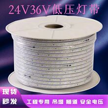 低压36Vled灯带工程地下室隧道楼宇亮化高亮24V户外防水2835灯条