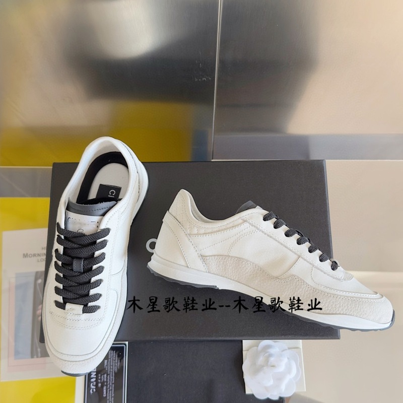[広州工場] Xiaoxiangfeng パンダ道徳トレーニングシューズ女性の黒と白のカラーマッチングカジュアルスポーツシューズ本革ファッション女性の靴|undefined