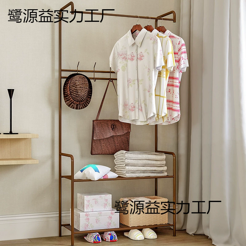 Простая напольная вешалка для одежды, офисная железная вешалка для одежды, вертикальная вешалка для одежды для спальни, креативная вешалка для одежды в фойе, металлическая