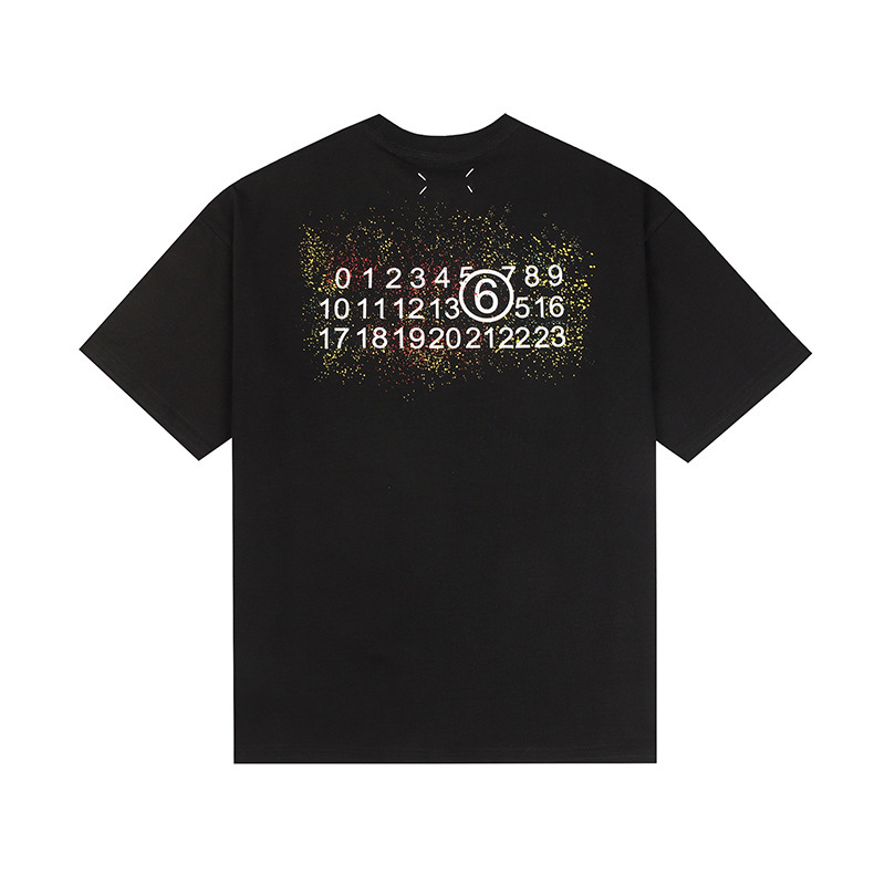24SS 新デジタルパターンラウンドネックメンズとレディースのトレンディな半袖コットンカジュアル T シャツシリーズ|undefined