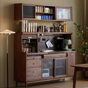 Nordic Solid Wood Sideboard Household Small Apartment Multi-layer Storage Storage Cabinet Simple Multi-functional Storage Cabinet for Kitchen