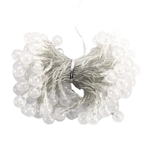 New LED Outdoor Camping Light String Tent Canopy Atmosphere Decor Bubble Ball Light String Waterproof White Ball Light String