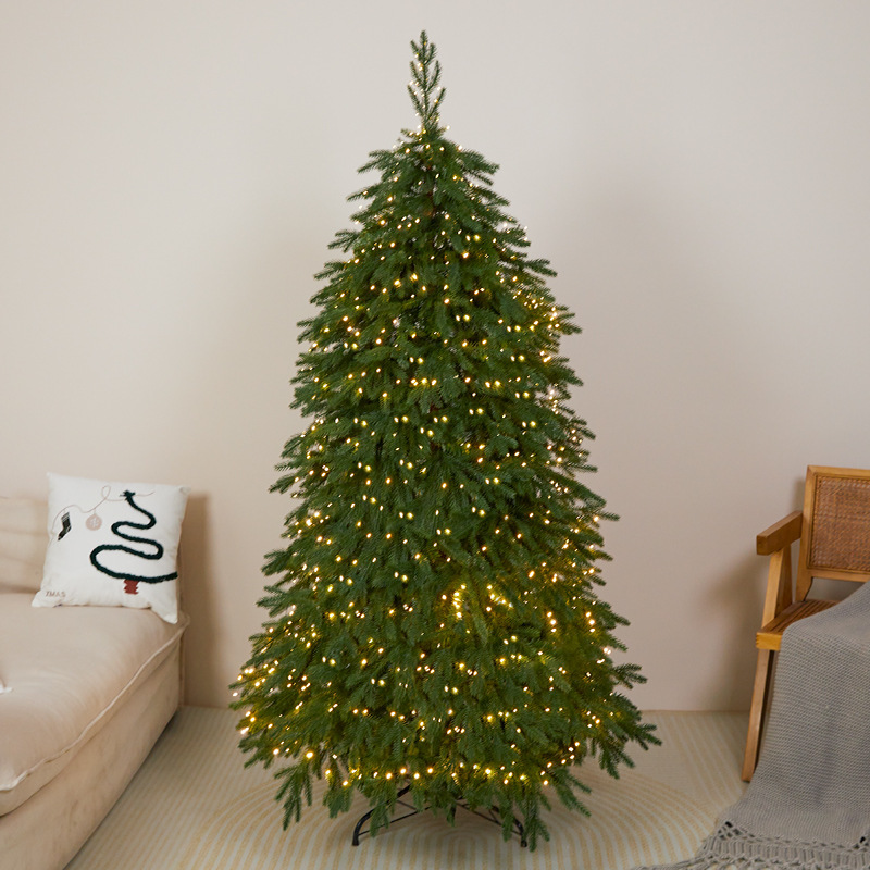 Navidad gran árbol de Navidad PE con luces decoraciones de Navidad decoraciones atmósfera en el diseño al por mayor