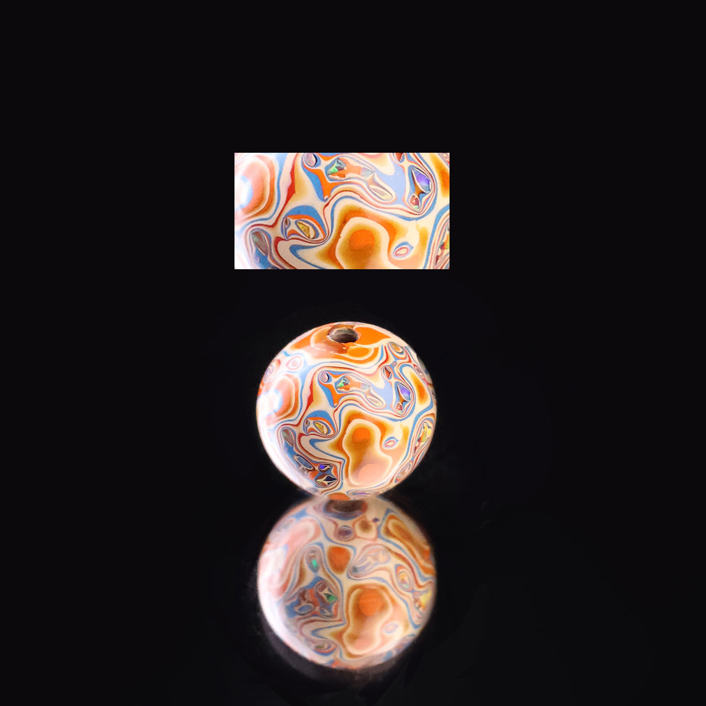 10mm 오팔 오렌지 베이지 블루