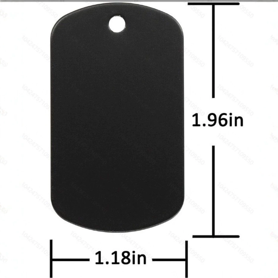 Металлическая прямоугольная бирка-шкатулка 50 мм для собак и кошек, военная бирка, кулон-подвеска, заготовка для ожерелья