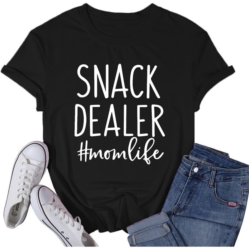 Women's Shirts, Mom T-Shirts, Mother's Day, Mother Life, Snack Distributor T-Shirts, Short Sleeve