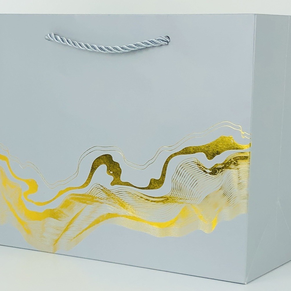 现货横袋单色烫金手提袋礼品袋购物袋跨境专供