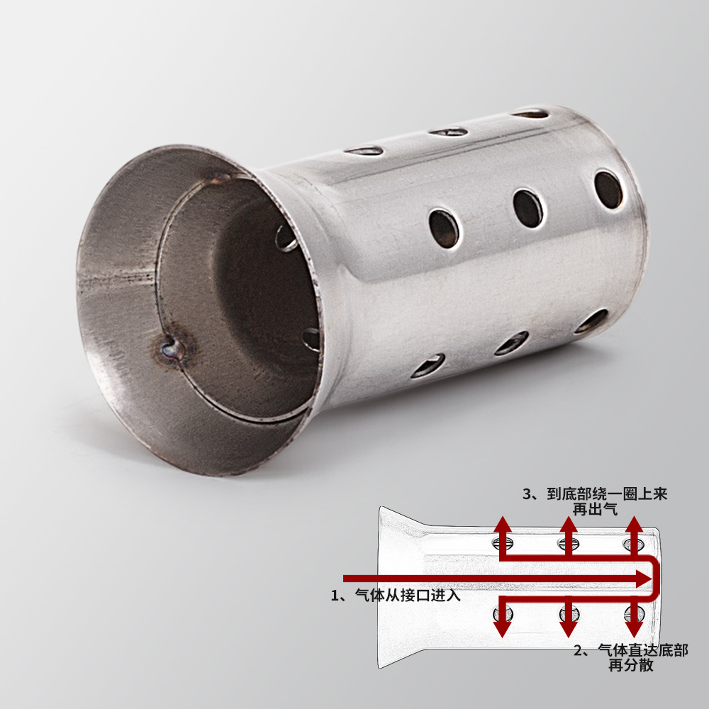 Motorcycle locomotive modified accessories exhaust pipe stainless steel muffler muffler noise reduction silent 51mm universal