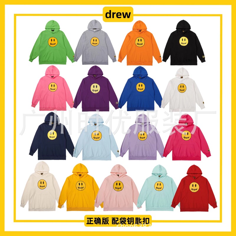 Ouyang Nana Drew Hooded Sweatshirt Multicolor Smiley HOUSE All-Match Men's and Women's Couple Wear Pullover Top Ouyang Nana Drew Hooded Sweatshirt Multicolor Smiley HOUSE All-Match Men's and Women's Couple Wear Pullover Top