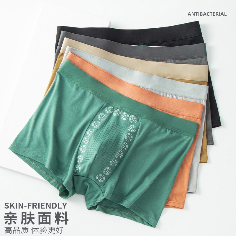 Fabricantes al por mayor de pantalones íntimas de hombre, partículas de masaje para adultos, entrepierna antibacteriana transpirable, cuadrangular cómodas pantalones cortos