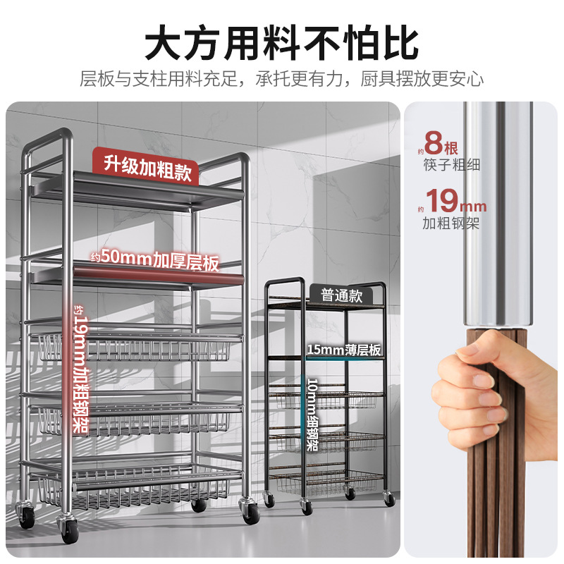 Estante de almacenamiento de cestas de verduras de cocina de acero inoxidable estante de almacenamiento multifuncional de horno de microondas multicapa