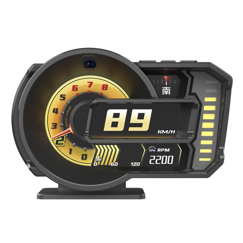 Nuevo coche transfronterizo instrumento obd LCD hud head-up monitor modificado puntuación de conducción cambio de gestos A590