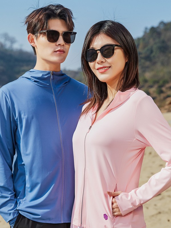 Ropa de protección solar personalizada logotipo de impresión de ropa de protección solar al aire libre para hombres y mujeres chaqueta de hielo delgada impresión de ropa de piel UV