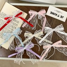 蕾丝珍珠蝴蝶结diy配饰鞋扣鞋花甜美飘带布艺配件袜包服装辅料批