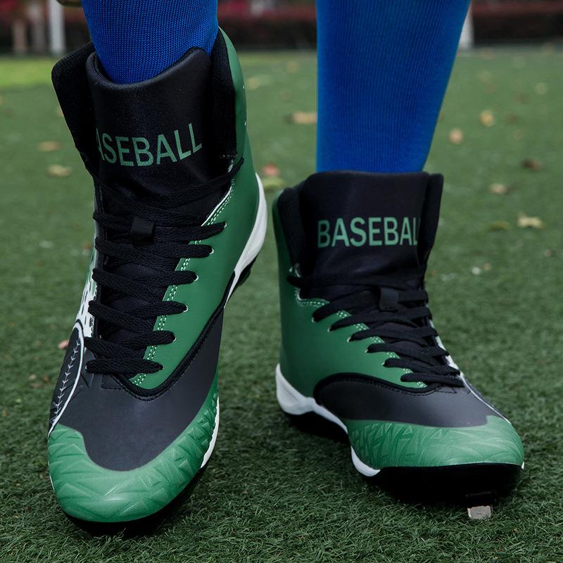 New Style Baseball Shoes for Men, Professional American Baseball and Softball Shoes, Special Anti-Slip Steel Spike Shoes for Training and Competition, Rugby Shoes