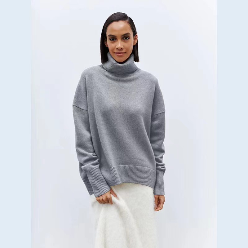Luxury Alpaca Wool High-Neck Sweater – Ultra-Soft Anti-Pilling Pullover (S-XL, 16 Colors, Minimalist Chic Essential)_voghion.com