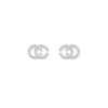 Earrings, fashionable silver needle, cute accessory, Chanel style, silver 925 sample, simple and elegant design, internet celebrity