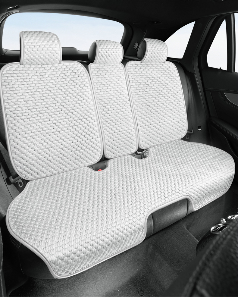 2026 New Model All-Season Cartoon Ice Bean Cool Breathable Ice Silk Single Seat Multi-Piece Car Seat Cushion Set