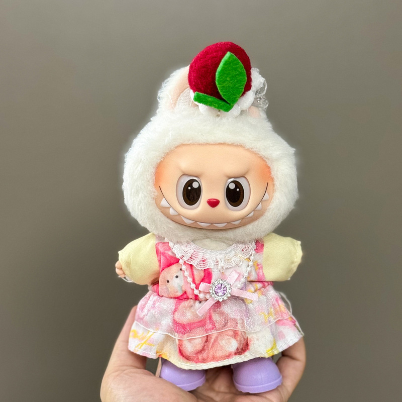 仅衣服适用于拉布布娃衣一二三代搪胶玩偶挂件公仔可穿圣诞娃衣套|undefined