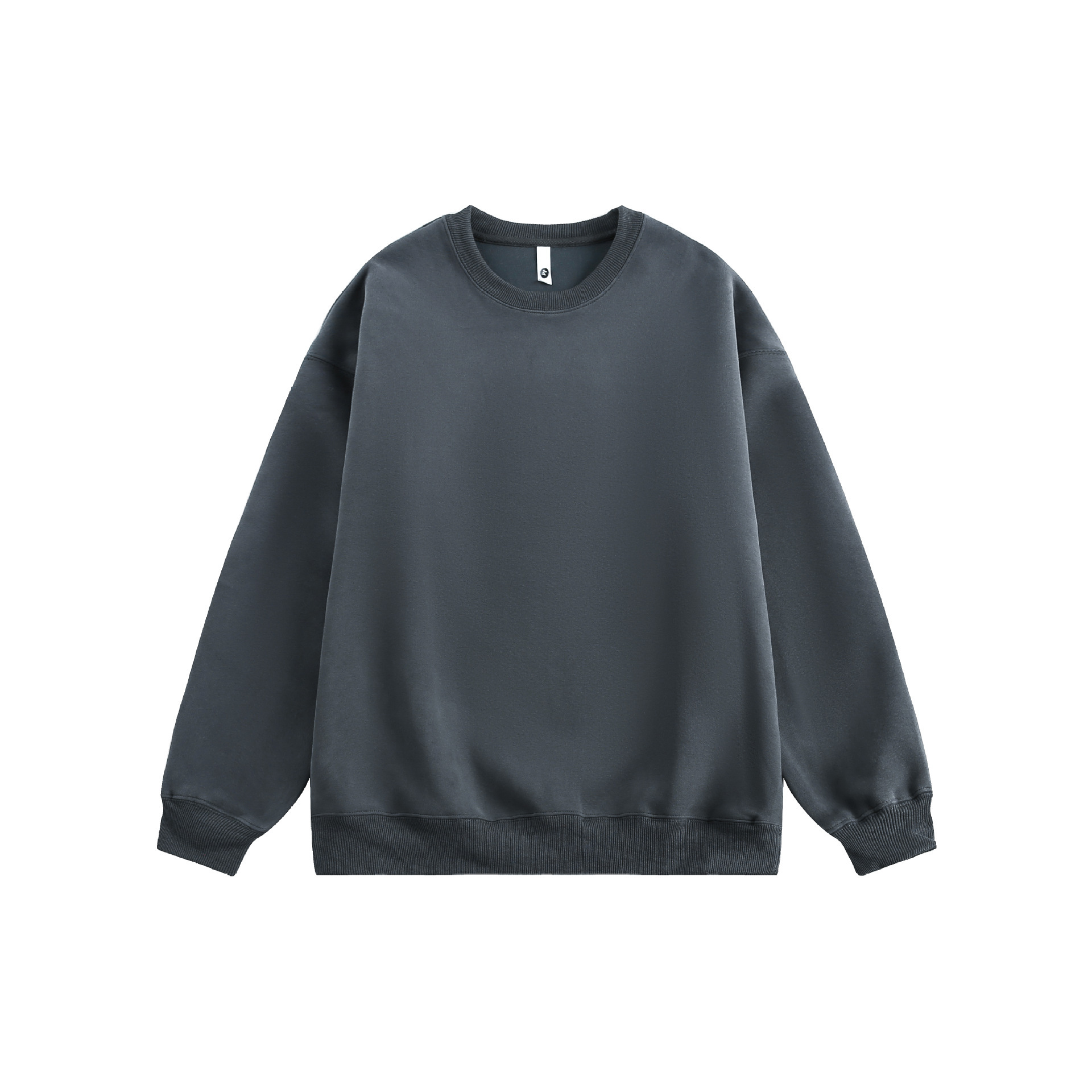 ANSアメリカの重いポンドの純色の丸首の衛衣の男女の春と秋のファッションの札のゆったりしている内は底のプルオーバーの上着を掛けます。