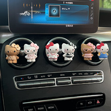 可爱泳衣黑皮KT猫车载香薰香水扩香石摆件汽车出风口装饰香薰工厂