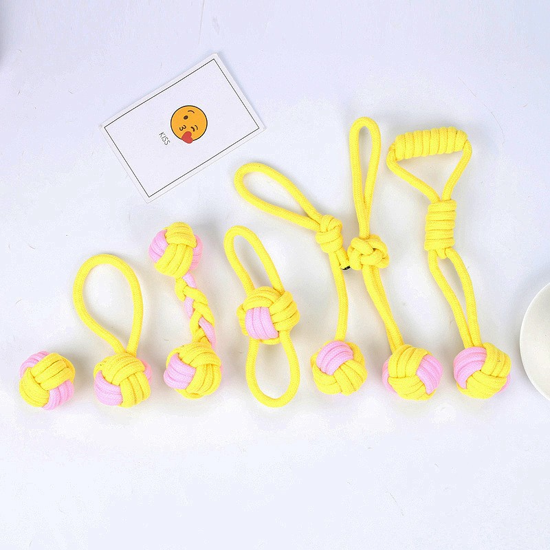 Amazon se especializa en juegos de juguetes para mascotas, cuerda de algodón Macron, molares, juguetes para perros resistentes a morder, bolas de juguetes para mascotas al por mayor