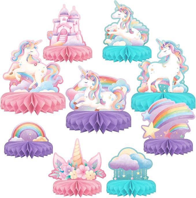 Amazon Unicorn Honeycomb Ornaments Party Decorations Honeycomb Table Birthday Honeycomb Ornaments Decorative Supplies