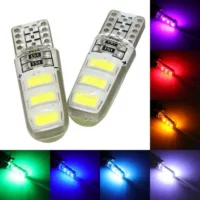 Автомобильный светодиодный индикатор ширины T10 5630 6SMD силиконовый W5W клей индикатор ширины высокой яркости маленькая вставная лампа 12 В