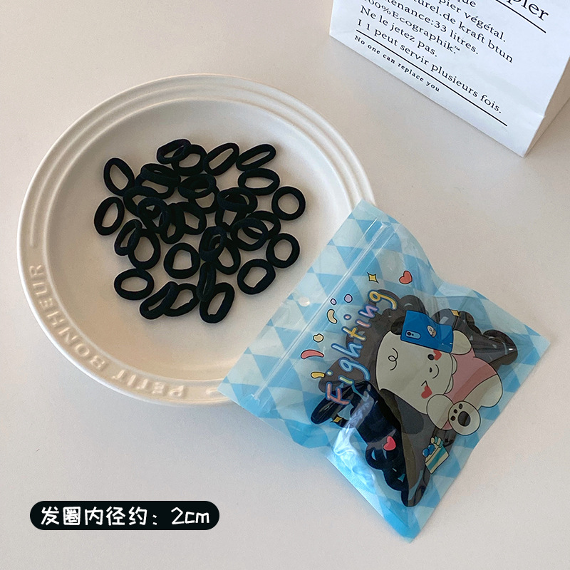 100 paquetes _ colorido pequeño bebé anillo de cabello para niños cuerda de cabello alta elástica no lesionada banda de cabello para mujeres con joyas de cabello para niñas