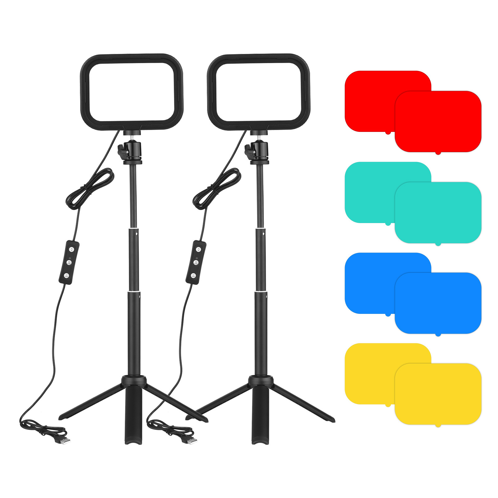 El cuadrado de tres colores convencional de Amazon se puede agregar con película de color, luz de relleno LED, luz de relleno de fotografía en vivo, luz de relleno en vivo