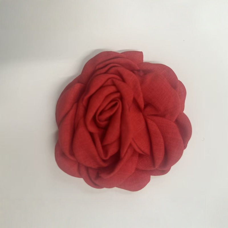 Caro同款烤边布艺花朵9cm立体烧边花朵diy发饰鞋帽胸花饰品配件|undefined