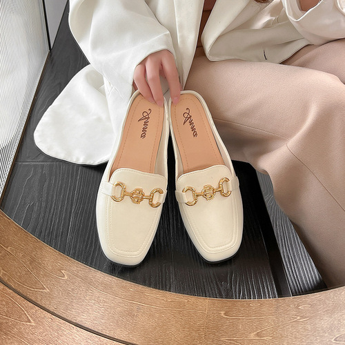 Lazyperson shoe summer fashion outerwear retro small gold buckle PVC one-piece platform sandals for women