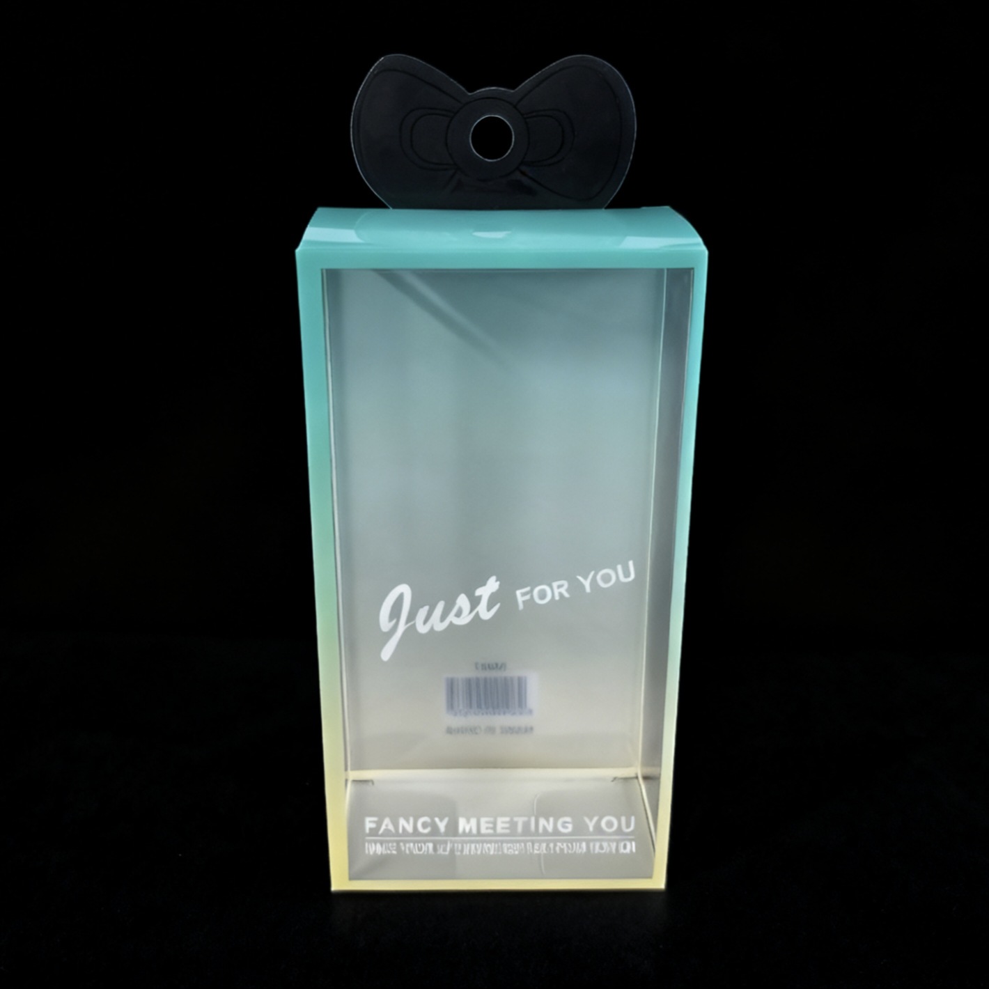 Cosméticos de belleza UV impresa arco colgante mascota caja de almacenamiento transparente polvo de maquillaje huevo mascota caja de almacenamiento transparente