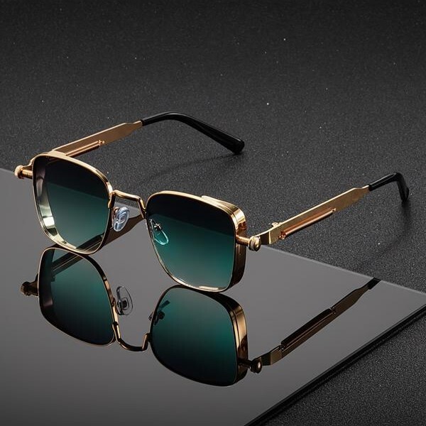 Square Steampunk Metal Men's Sunglasses, Fashionable and Unique Cross-Border Sunglasses for Men, European and American Style Sunglasses Wholesale Square Steampunk Metal Men's Sunglasses, Fashionable and Unique Cross-Border Sunglasses for Men, European and American Style Sunglasses Wholesale