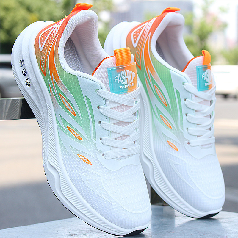 Summer casual white breathable shoes platform