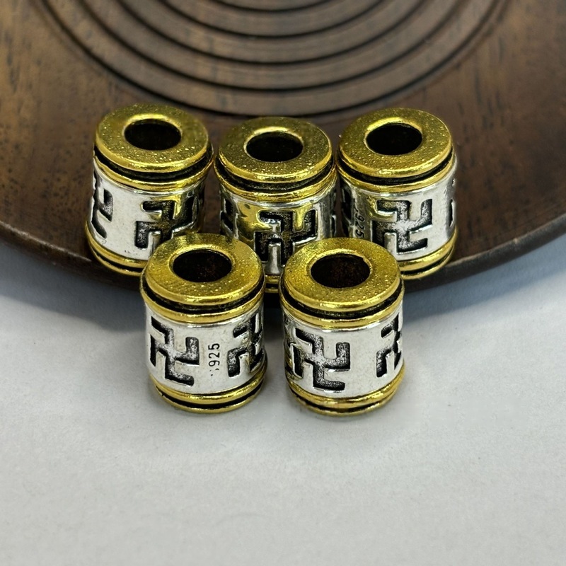 チベット白銅花びらビーズ手作り diy ビーズブレスレットトップビーズネックレスペンダントアクセサリー|undefined