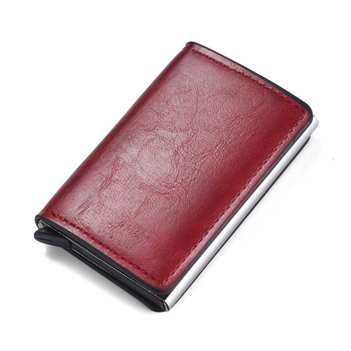 Factory wholesale 2024 revised RFID anti-theft brush men's Amazon brake aluminum alloy card holder card holder