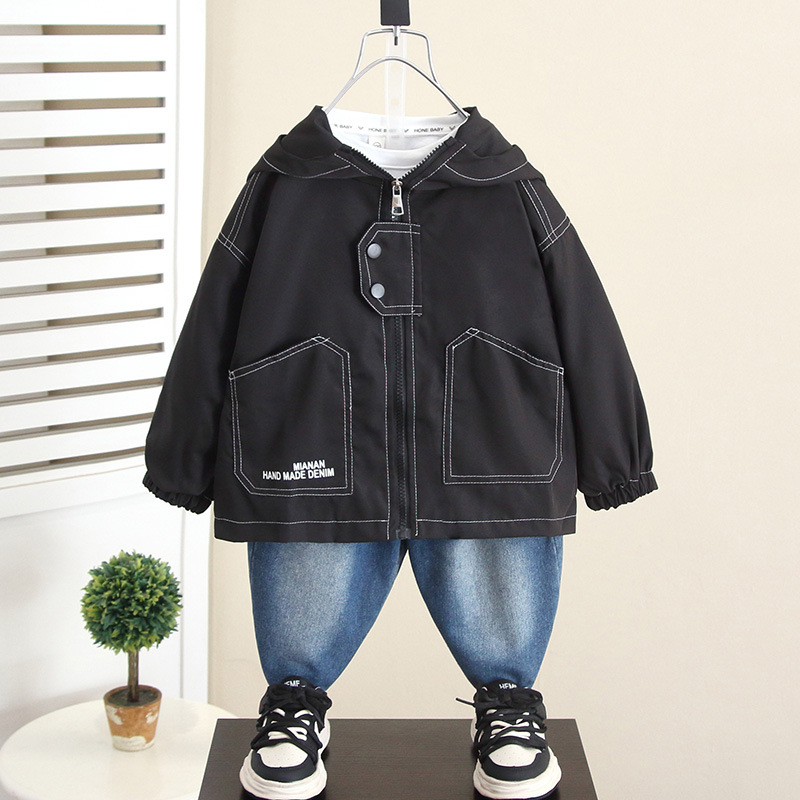 6067 ropa para niños chaquetas guapas chaquetas de primavera y otoño para niños 2024 nueva chaqueta de otoño para bebés marea