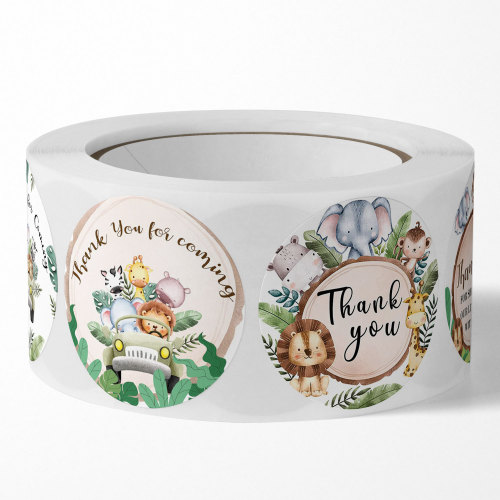 Foreign trade cute cartoon children's sticker packaging handmade holiday decoration thank you sticker label thank you sealing sticker