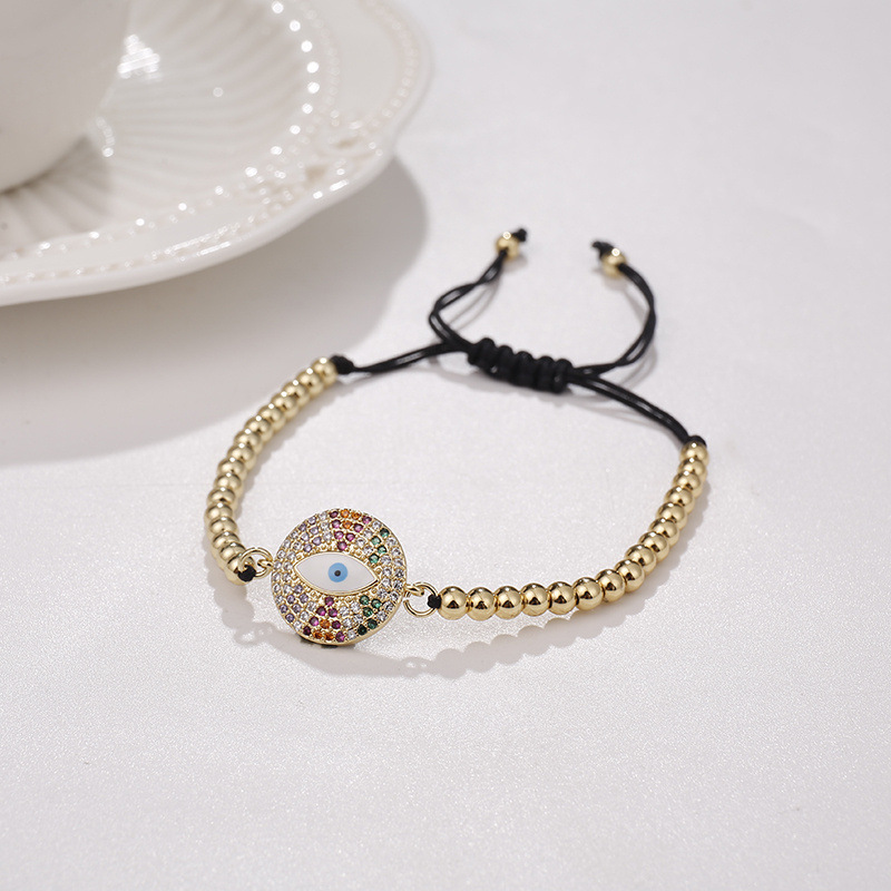 Fashion Devilu0027S Eye Copper Bracelets Inlay Zircon Copper Bracelets