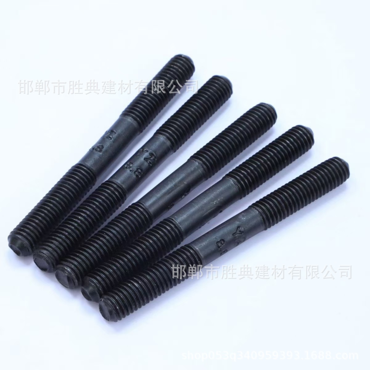 高强双头螺栓发黑本色高强化工双头螺丝10.9级35cro高强双头螺杆