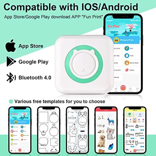 Cross-border small portable mini printer Bluetooth connection mobile phone students sort out wrong questions photo printer