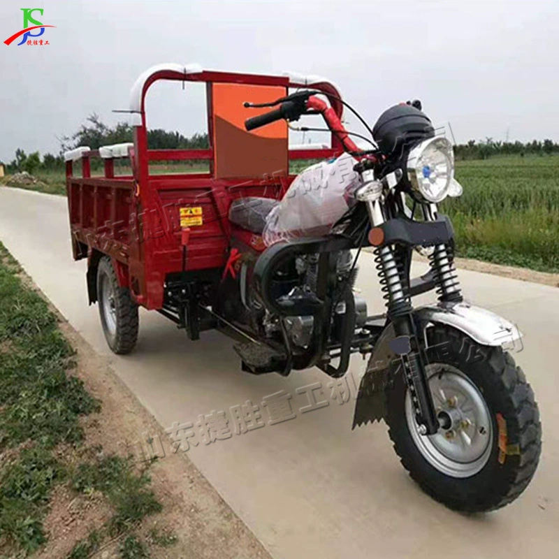 Маленький бензиновый мотоцикл-трицикл, сельскохозяйственный самосвал для перевозки зерна, самосвал для строительных работ и обработки бетона