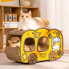 猫抓板猫窝一体耐抓耐磨不掉屑瓦楞纸猫咪猫爪板双层跳台汽车玩具