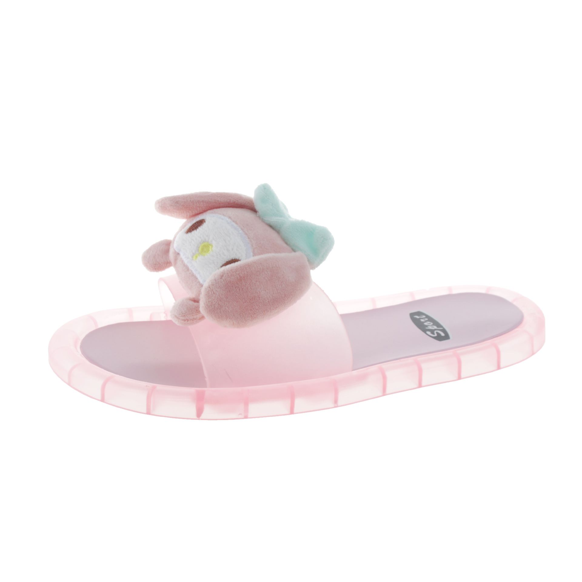 Celebridad de Internet Nuevas zapatillas luminosas de las mujeres desgaste al aire libre personalidad fresca hogar antideslizante Yugui perro de dibujos animados de una sola palabra sandalias de las mujeres