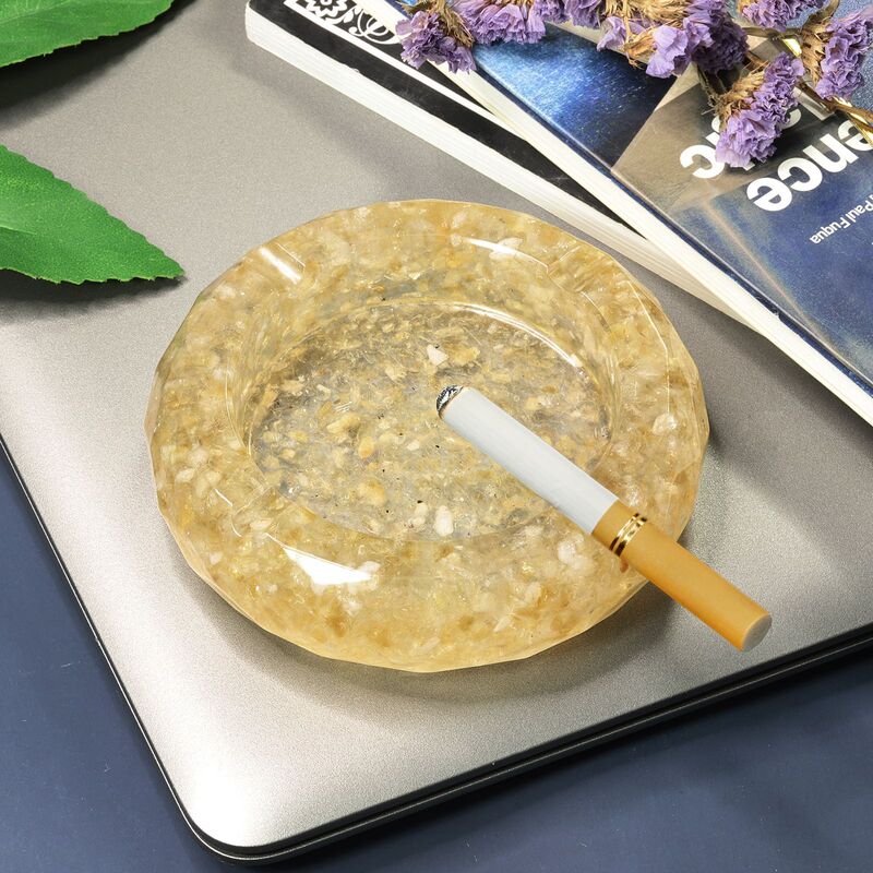 树脂混能量水晶碎石菱面烟灰缸收纳盒客厅办公室桌面水晶创意摆件 树脂混能量水晶碎石菱面烟灰缸收纳盒客厅办公室桌面水晶创意摆件 图 4