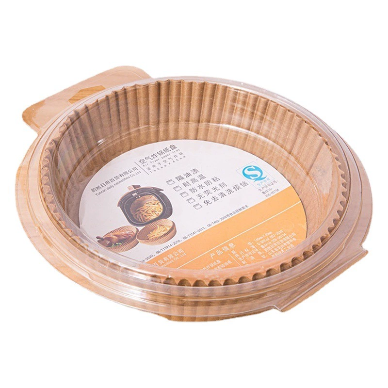 Силиконовая масляная бумажная тарелка для аэрофритюрницы, противень для выпечки, бытовая жаропрочная маслопоглощающая бумага, пищевая специальная бумага, круглая бумага для выпечки